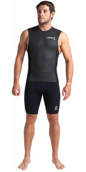 2026 C-Skins Mens Legend 2/2mm Neoprene Wetsuit Vest C-LE22VE - Black